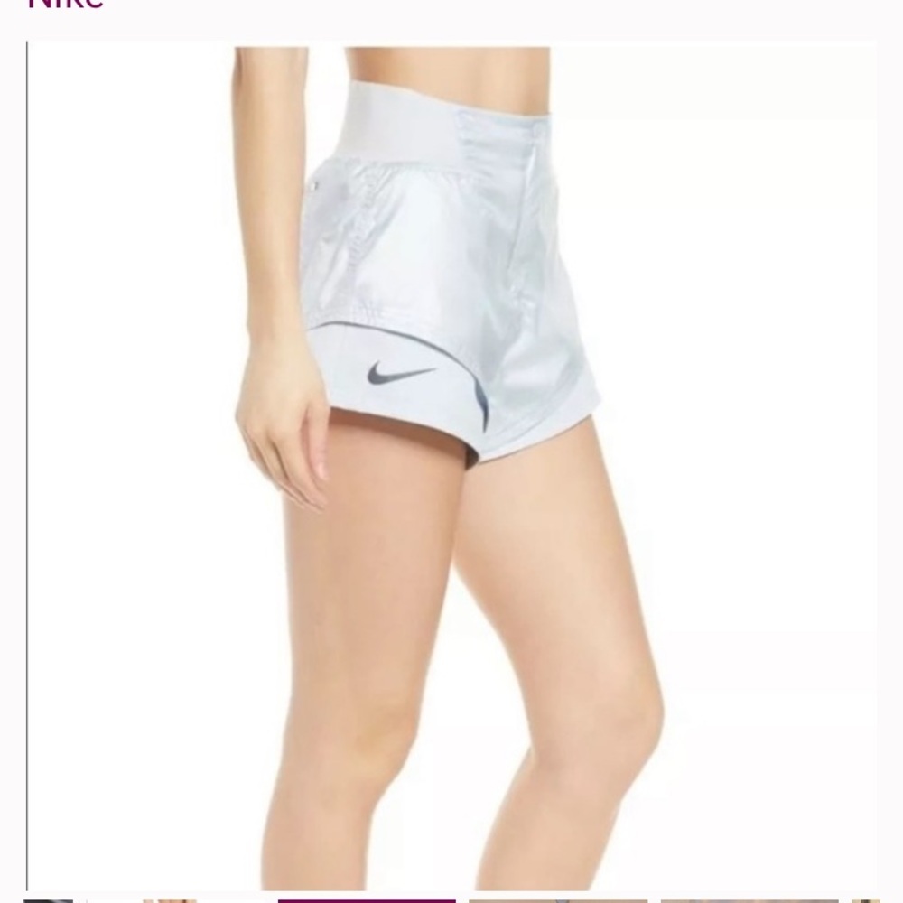 Nike Women's City Ready 2-in-1 Shorts NWT XL silver active streetwear fall - Picture 12 of 12